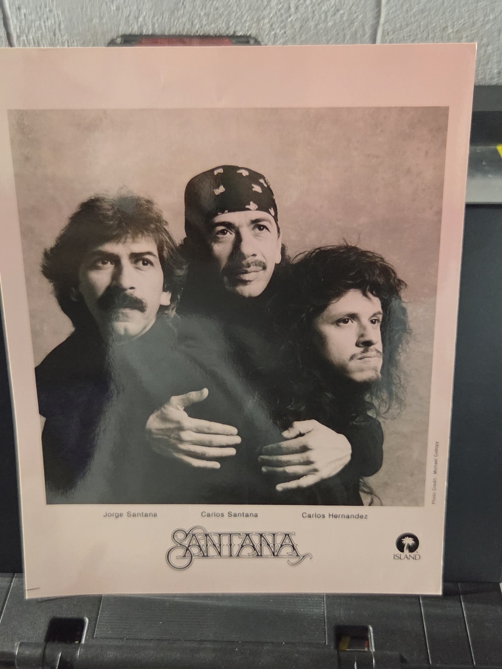 Vintage Style Santana Band Portrait Wall Art Print